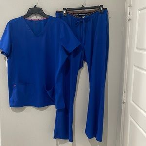 HeartSoul Blue Scrub Set